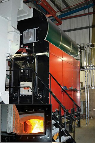 Mereway's wood burning boiler